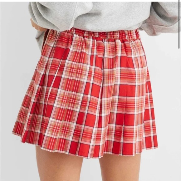 Aerie XS Plaid Class Act Pleated Mini Skirt - Picture 2 of 7